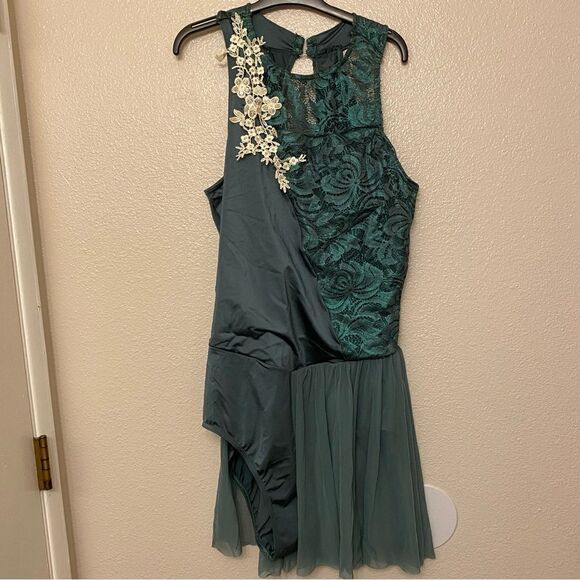 WEISSMAN Dance Costume lyrical sage green RUN TO YOU 11310 Adult plus size XXLA - Picture 2 of 11